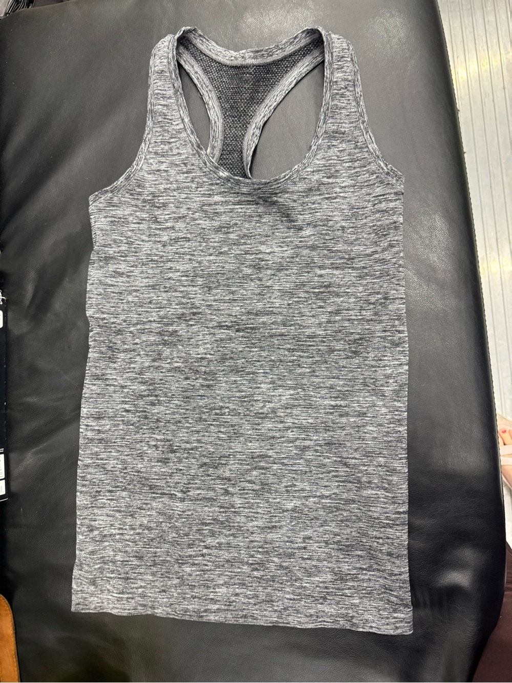 Women's Gray Heather Racerback Tank Top quick Dry